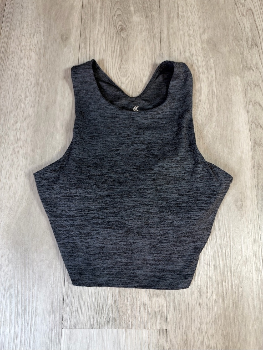 Kyodan Women’s Heathered Gray Racerback Padded Wireless Sports Bra XS